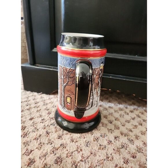 Anheuser Busch Budweiser Collector Series 1992 Clydesdales Christmas Stein - Picture 3 of 7
